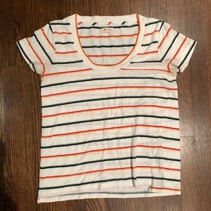 Madewell relaxed fit striped t-shirt in linen blend